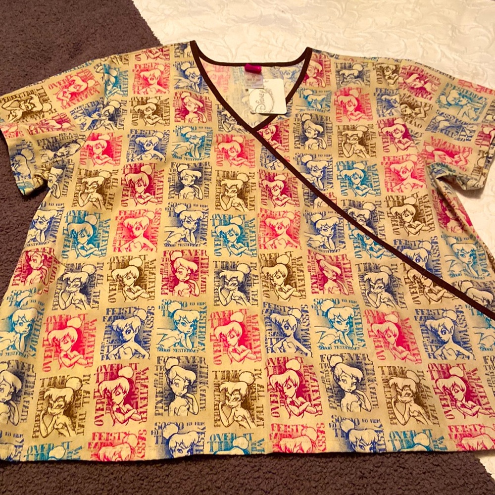 NWT Tinkerbell Scrub top